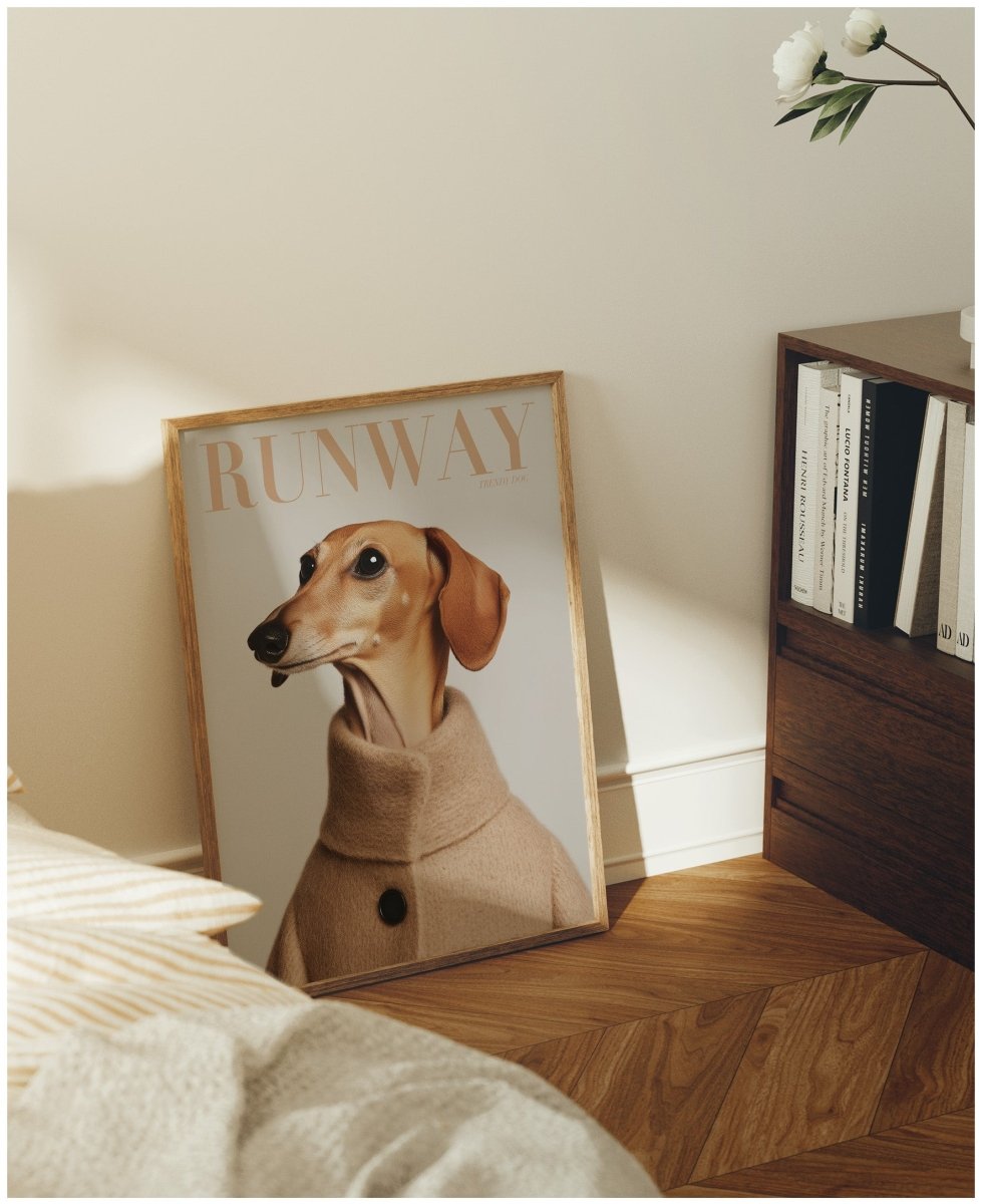 Runway Trendy Dog PosterHEPYKAG2