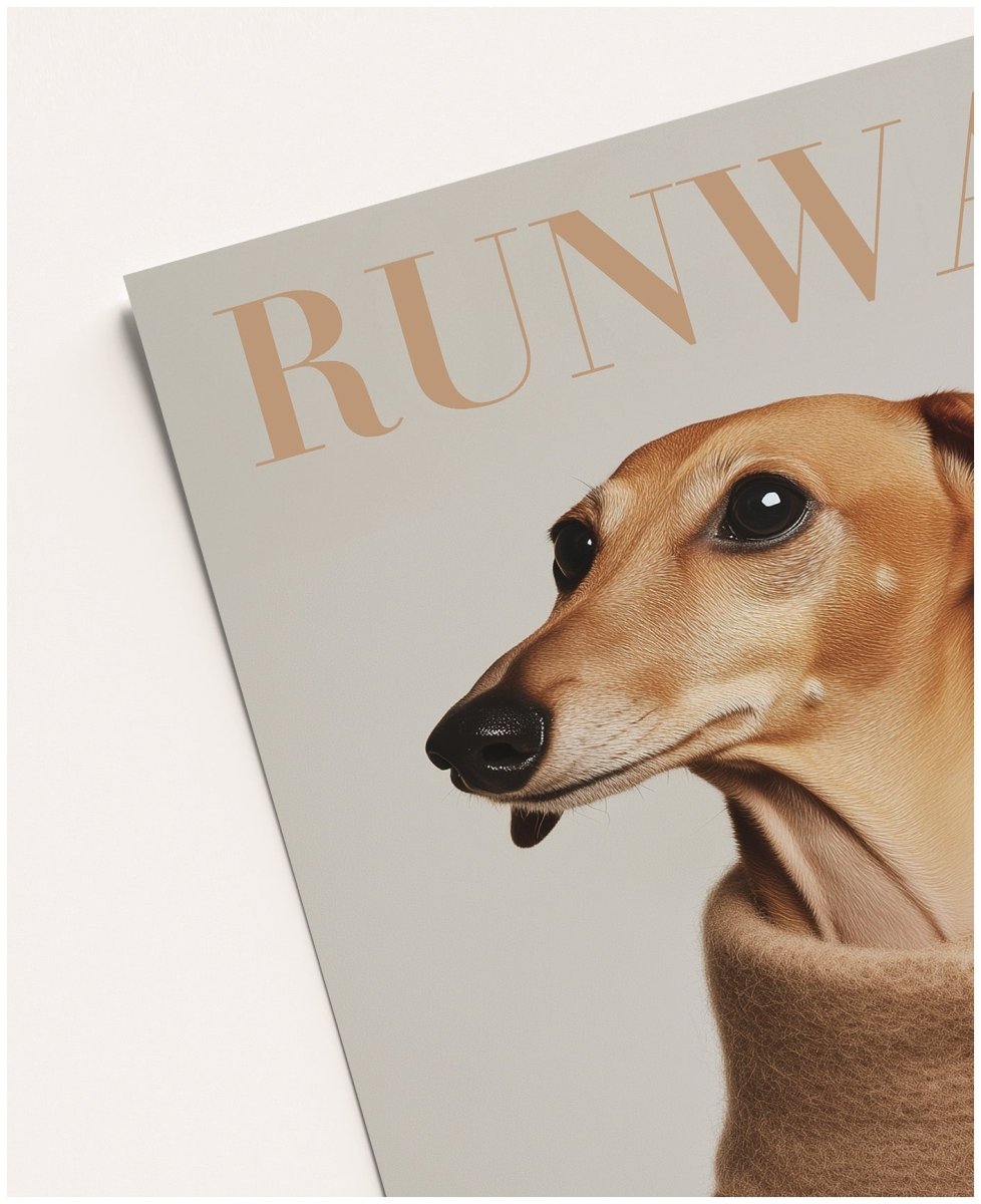 Runway Trendy Dog PosterHEPYKAG3
